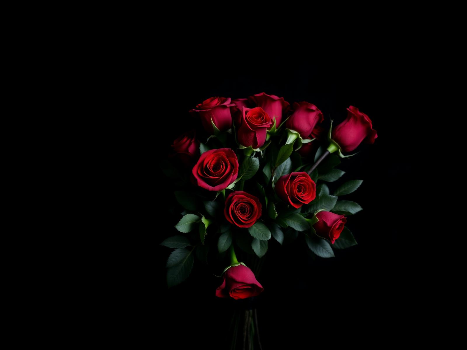 Premium long-stem red roses bouquet for Mother's Day
